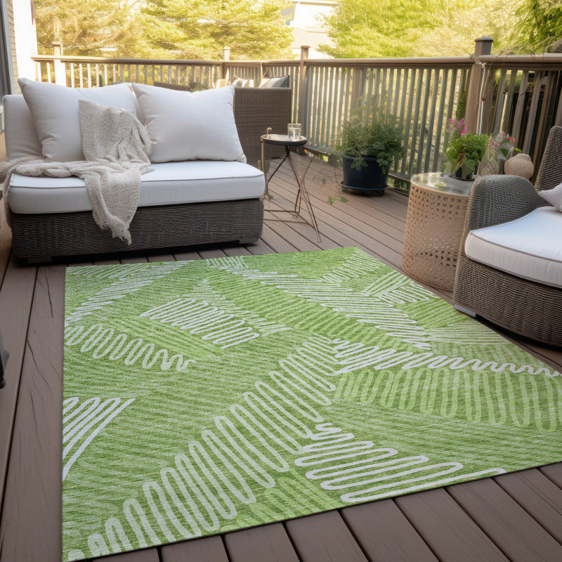Tapis intérieur / extérieur Maliana, Rectangle 2 pi 6 po x 3 pi 10 po