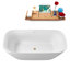 Baignoire et plateau autoportant 68,5 po avec drain interne Streamline-101413387
