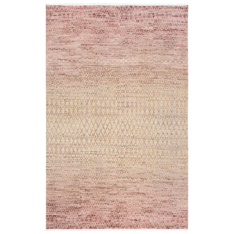 Tapis géométrique en laine / coton noué à la main Breale, Rectangle 9 pi x 12 pi