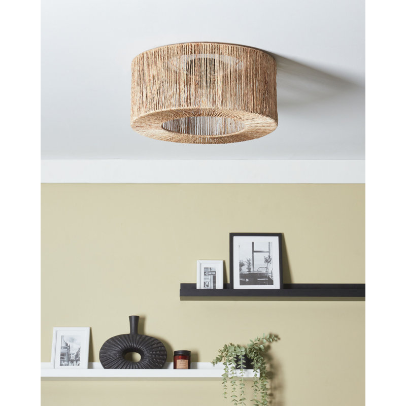Ayuna Wicker Flush Mount