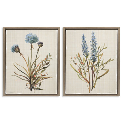 Ensemble de cadres flottants 2 pièces Natural Budding Blooms, design par Carol Robinson