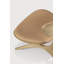 Eye lounge chair - oak - Sienna leather - upholstered seat