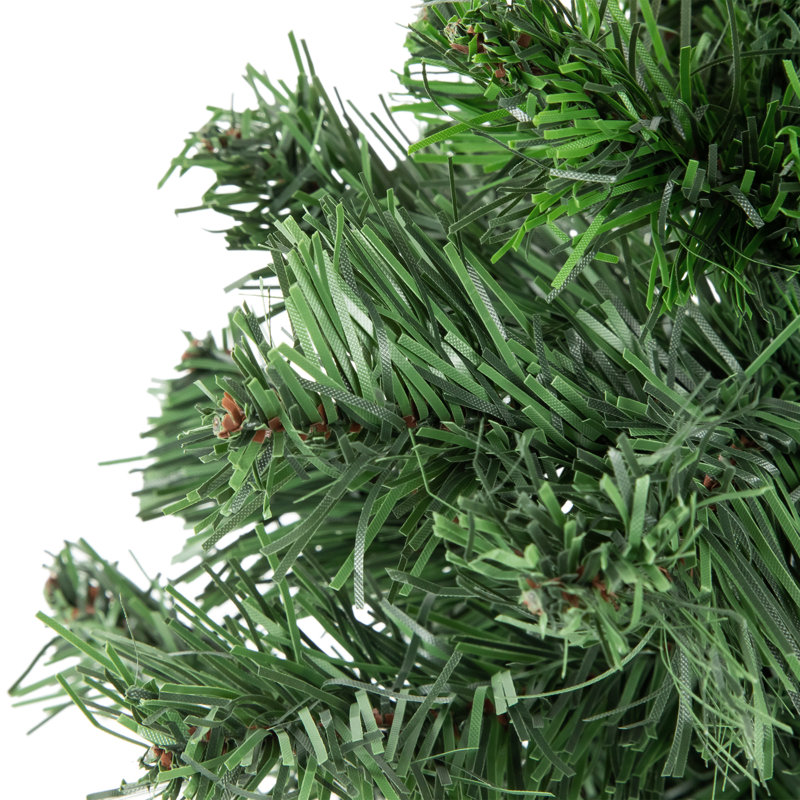 12" Mini Pine Tabletop Christmas Tree with Faux Wood Base - Unlit