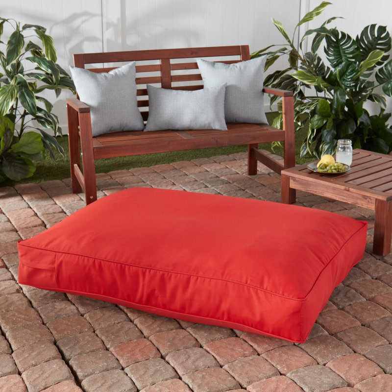 Lit pour chien intérieur / extérieur Jann, Grand (l 48 po x P 36 po x H 6 po), Salsa