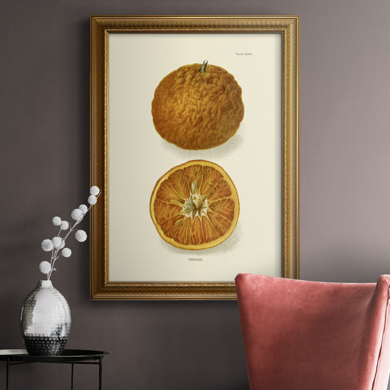 Orange - reproduction de cadre photo sur toile, H 20 po x l 16 po x P 2,5 po