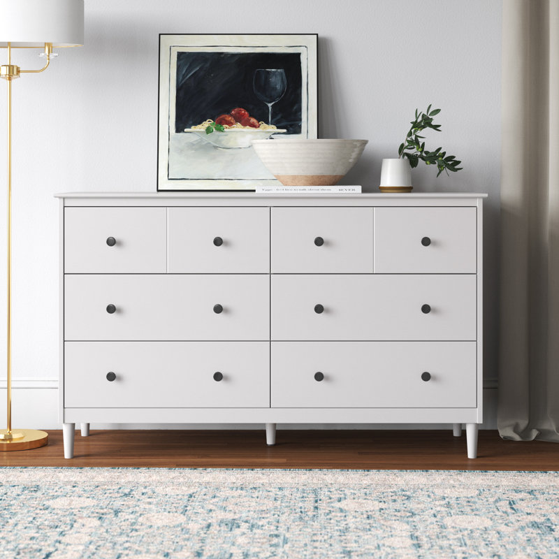 Ceti 6 Drawer 145Cm W Double Dresser, White