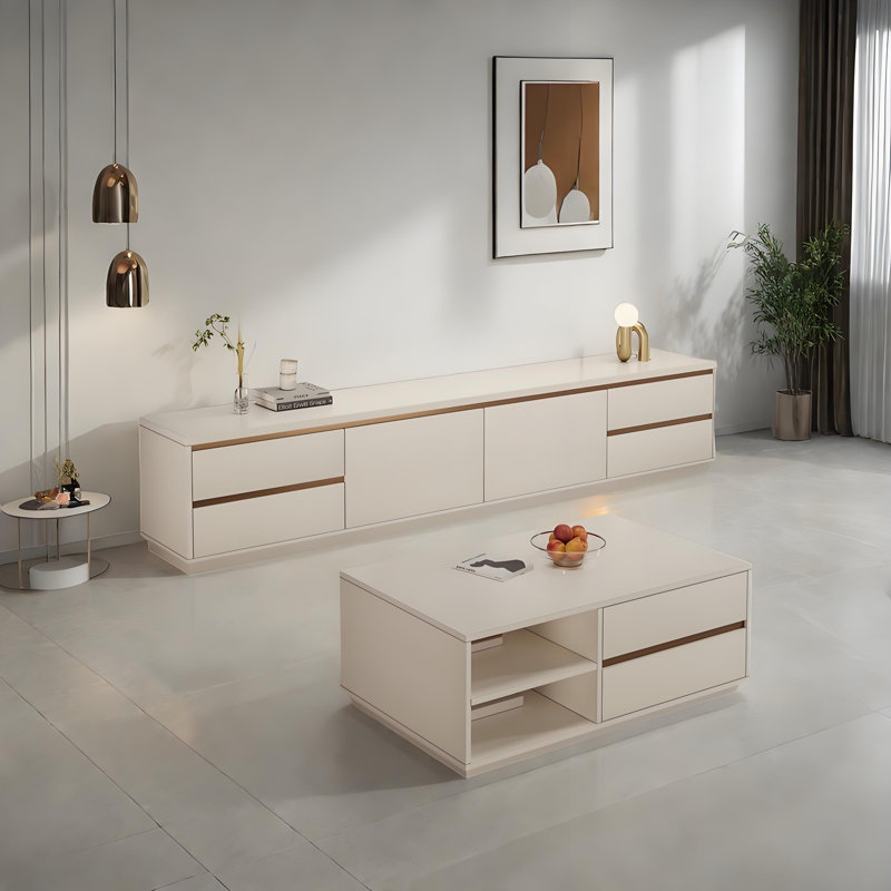 Ensemble de table basse et meuble télé Modern Minimalist