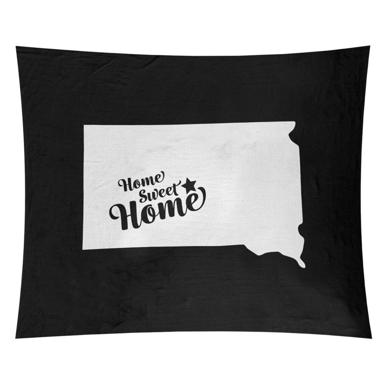 Tapisserie Home Sweet Pierre, H 104 po x l 88 po, Noir