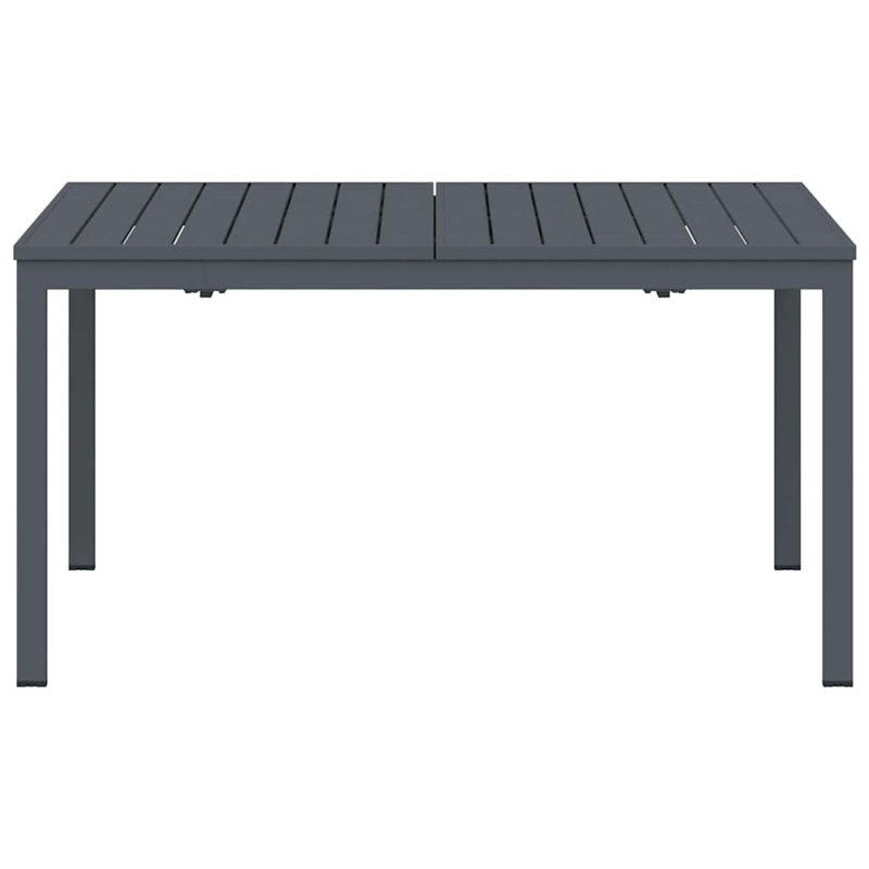 vidaXL Outdoor Dinner Table Folding Anthracite Steel Extension Furniture