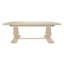 Table de salle à manger 81 "à tréteaux en bois massif blanc antique 81"