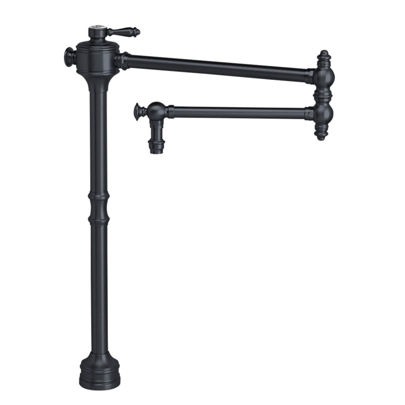Traditional Counter Mounted Potfiller - Lever Handle, Matte Black