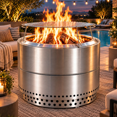 Foyer sans fumée 20 "avec grille de barbecue et sac de transport