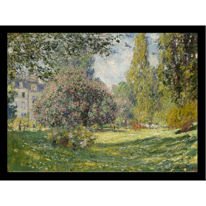 «The Parc Monceau» par Claude Monet, reproduction de peinture à l'huile sur papier, H 14,5 po x l 20,5 po x P 1 po