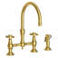 Fairfield Kitchen Bridge Faucet with Side Spray-1260315192