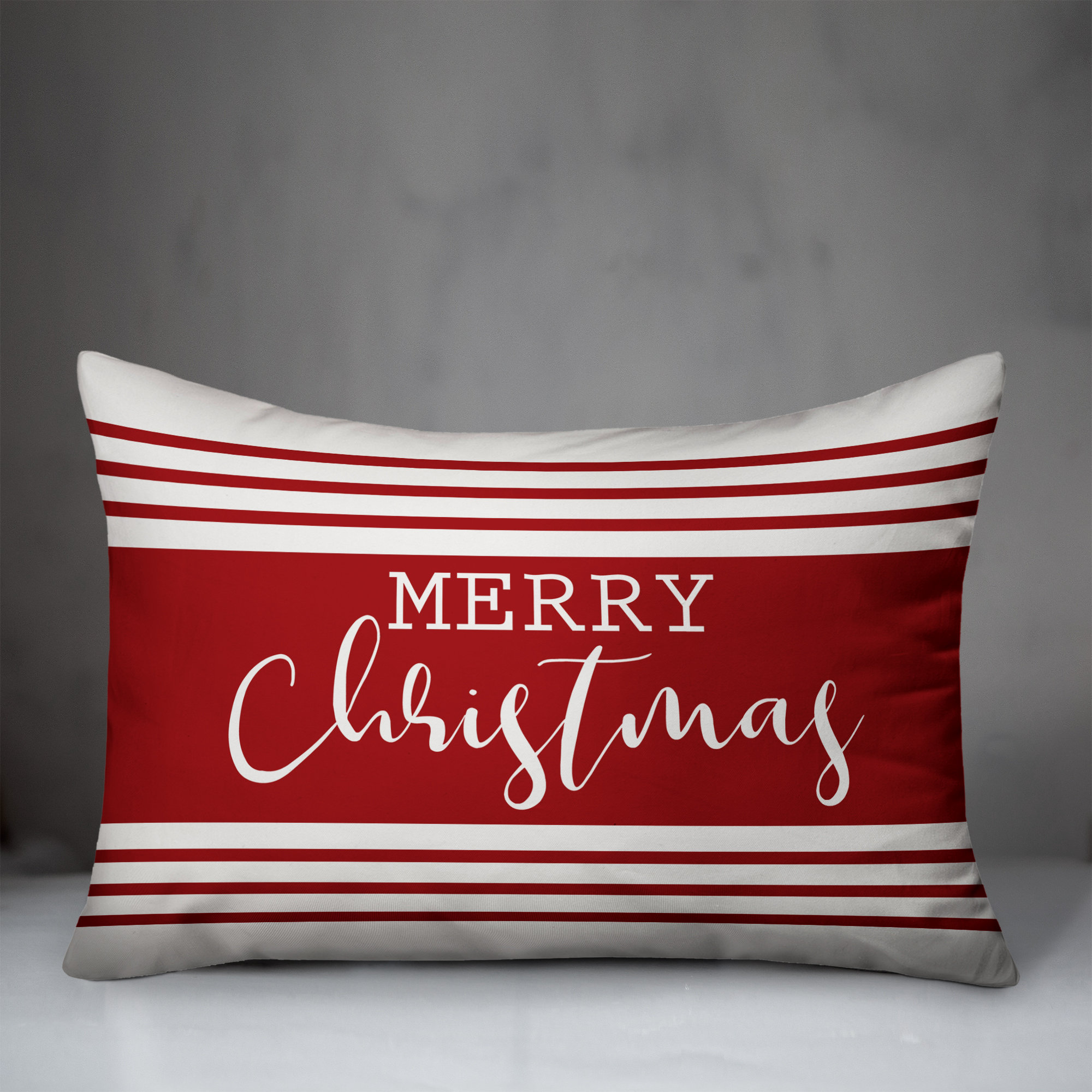 Woven Cotton Velvet Lumbar Pillow with Appliqued 