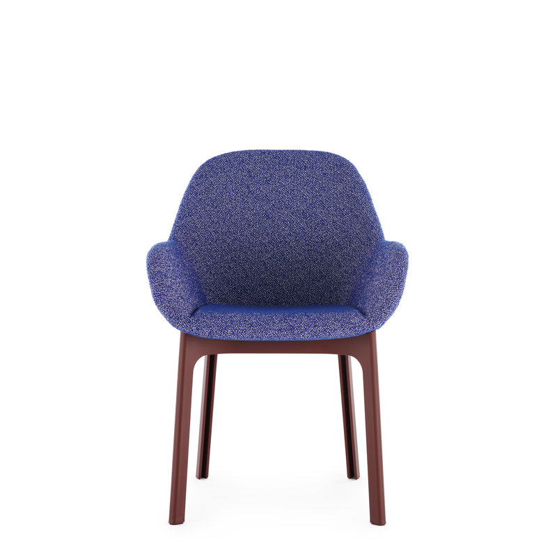Clap Upholstered Armchair, Blue, Burgundy