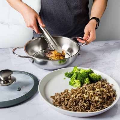 Batterie de cuisine 7 pièces en acier inoxydable ARIMI Bella - Couvercles en verre