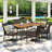 Barnett 6 - Person Acacia Wicker Patio Dining Set with Rectangular Table