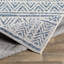 Tapis intérieur / extérieur tissé à la machine en denim / bleu marine / blanc Hongming-1105452394