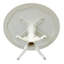 Cet ensemble de table de salle à manger 5 pièces comprend une table de cuisine à piédestal et 4 chaises Parsons à haut dossier en tissu de lin beige clair, finition lin blanc.-979725061-979725062-1005443614