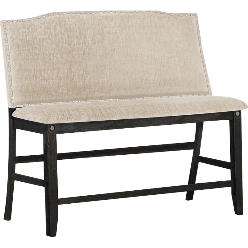 Banc rembourré à hauteur de comptoir Dylan, Kaki