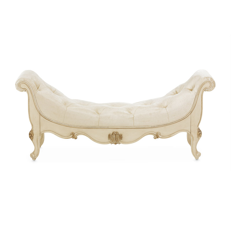 Platine De Royale Upholstered Bench, Champagne