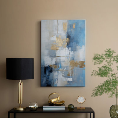 Série ABSTRACT Dxxxx - Toile tendue avec châssis de qualité supérieure - Prêt à être accroché