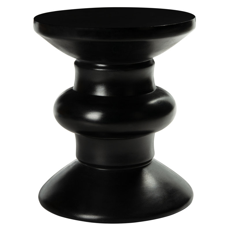 Dali Outdoor Round Side Table, Black