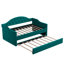 Lit de jour simple rembourré capitonné avec couchette, canapé-lit en velours avec ports USB et ports de charge de type C, aucun sommier nécessaire-920133093