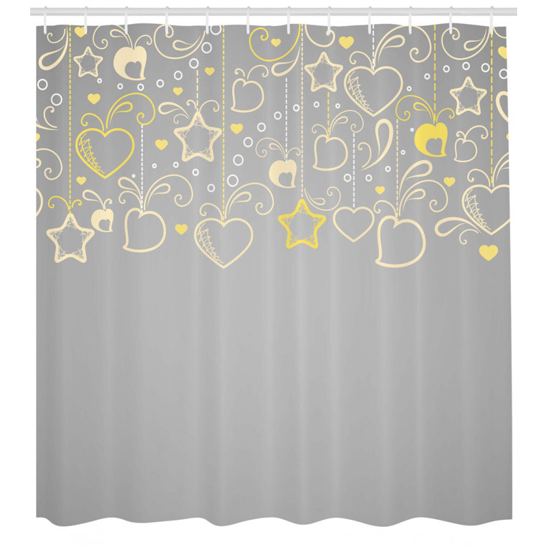 Ensemble de rideau de douche + crochets, H 70 po x l 69 po