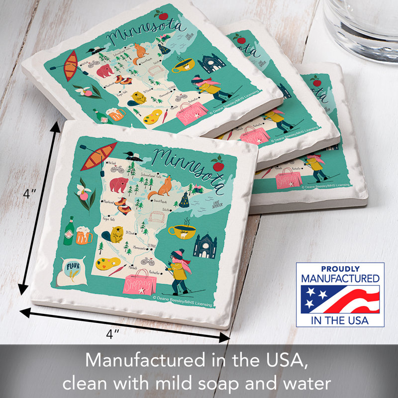 Ensemble de sous-verres 4 pièces Minnesota