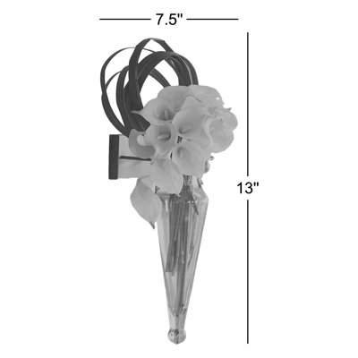 Wall Mount Amphora Vase on Iron Sconce with Finials