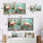 Pink And Green Flamingo Elegance I - Flamingo Canvas Prints Set Of 2-708478377-708478381