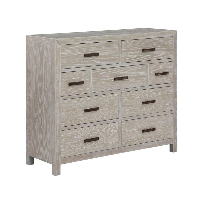 50'' W 9 - Drawer Dresser, Gray Oak