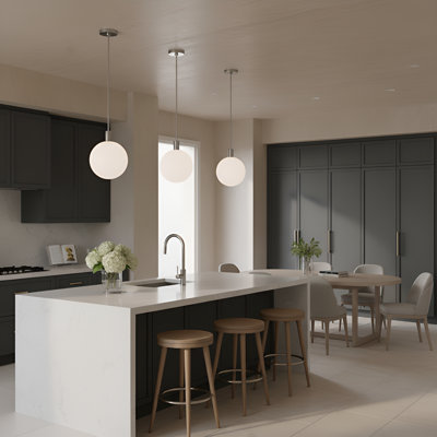 Colewood 1 Light Kitchen Pendant With Milk Shade