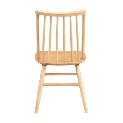 4 Leg Dining 5pc - Natural Oak Finish Table & Chairs Curved Fashion Side