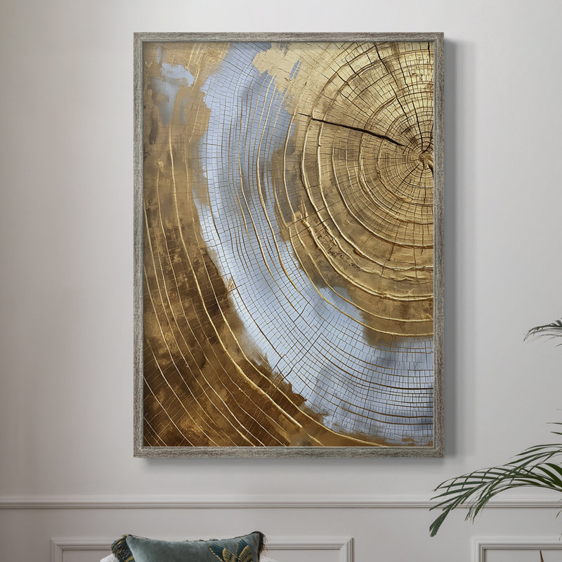 ABSTRACT Series Cxxxi, reproduction encadrée - bois massif, H 11 po x l 9 po