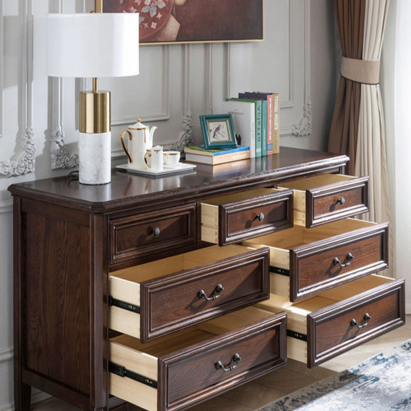 Cabinet d'entrée de chambre à coucher en bois massif