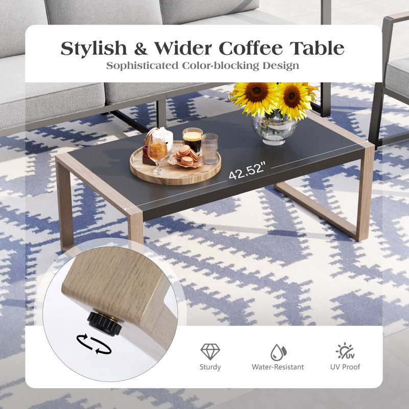 Metal Outdoor Patio Sofa&a Table