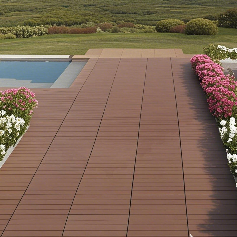 24 tuiles de terrasse pour patio de 2 pi 2 pi, Brun