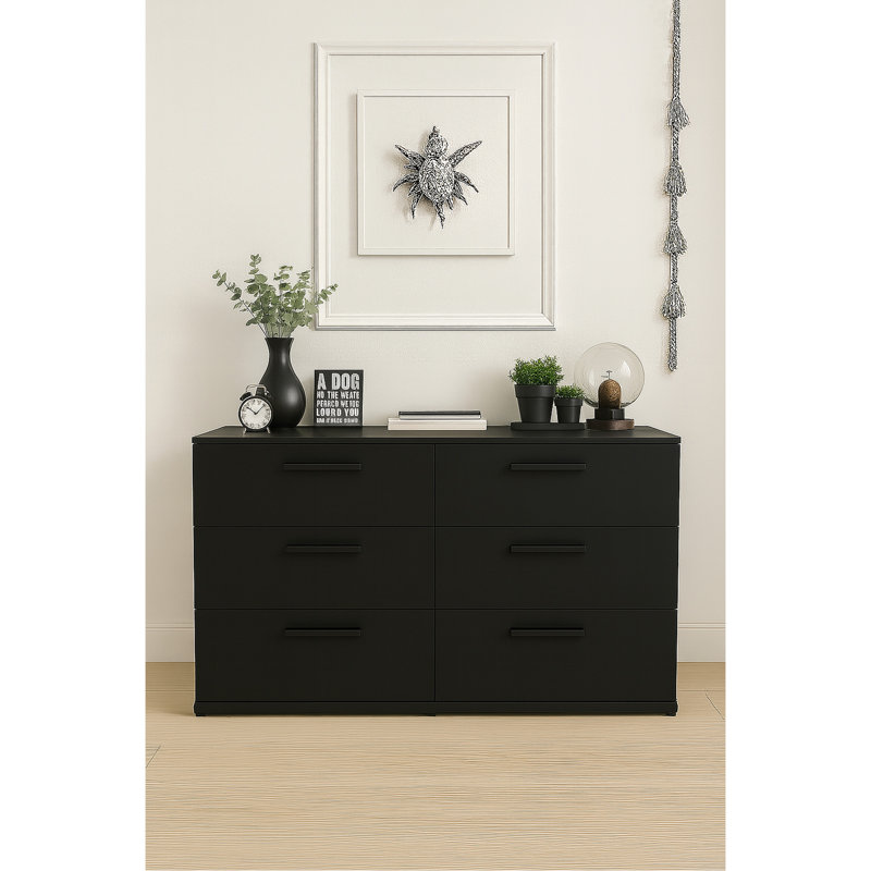 Morgan Three-Drawer Modular Jumbo Chest in Black