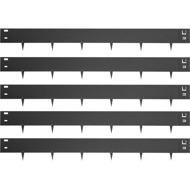 Bordure de pelouse en métal, Noir, H 4 po x l 39 po
