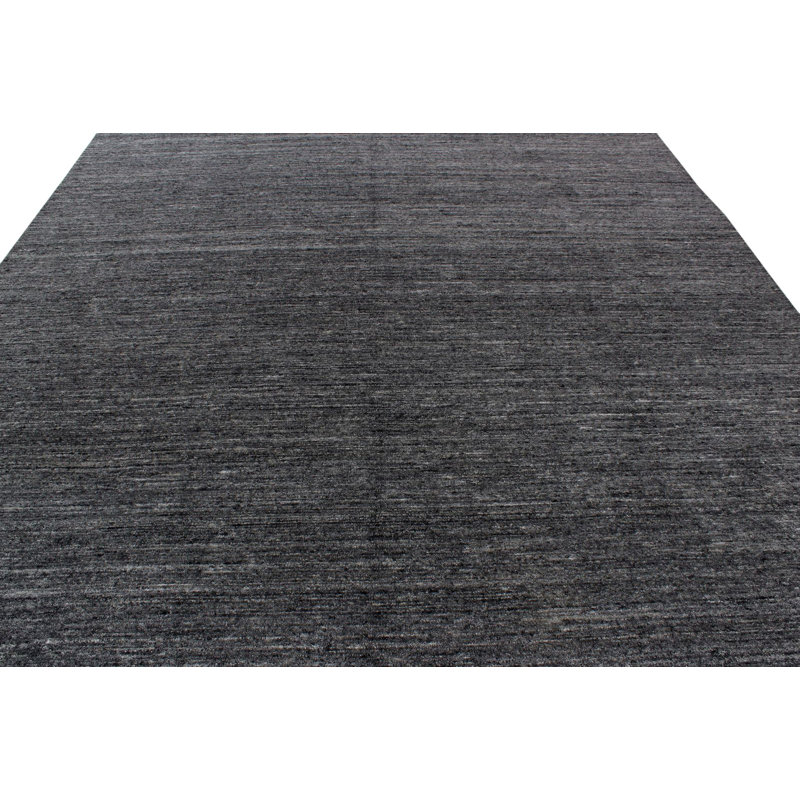 Tapis contemporain gris 9 x 12