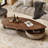 Jessamyn Mid-Century Modern Coffee Table with Abstract Leaf Shaped Walnut Wood Veneer Top and Metal Base for Living Room, Industrial Coffee Table with Vintage Classic Design Round Storage Compartment Include Two Storage Drawers