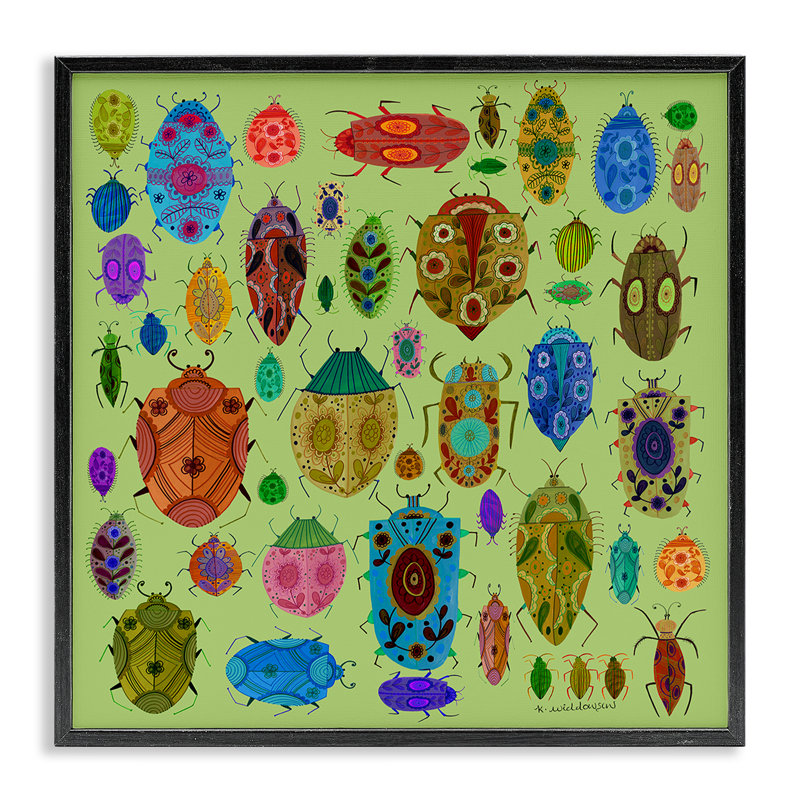 Giclée encadrée, design par Kay Widdowson, H 17 po x l 17 po, Giclée encadrée noir minuit