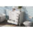 Compact White Vanity Cabinet With Ceramic Sink, Modern Storage Solution
