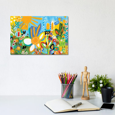 «Happy Garden», reproduction d'art sur toile tendue