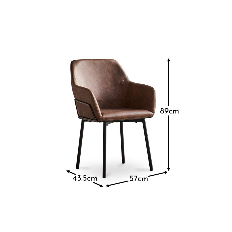 45cm H Metal Accent, Brown