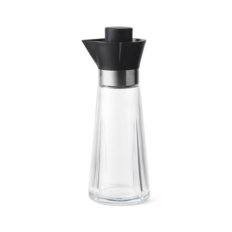 Grand / Cru, bouteilles d'huile et de vinaigre, noir / acier / transparent, 8,5 oz