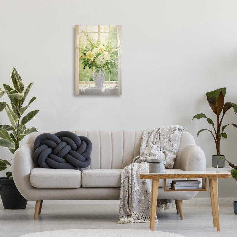 «Flower Arrangement in Window» par Gina Kelly, H 30 po x l 20 po